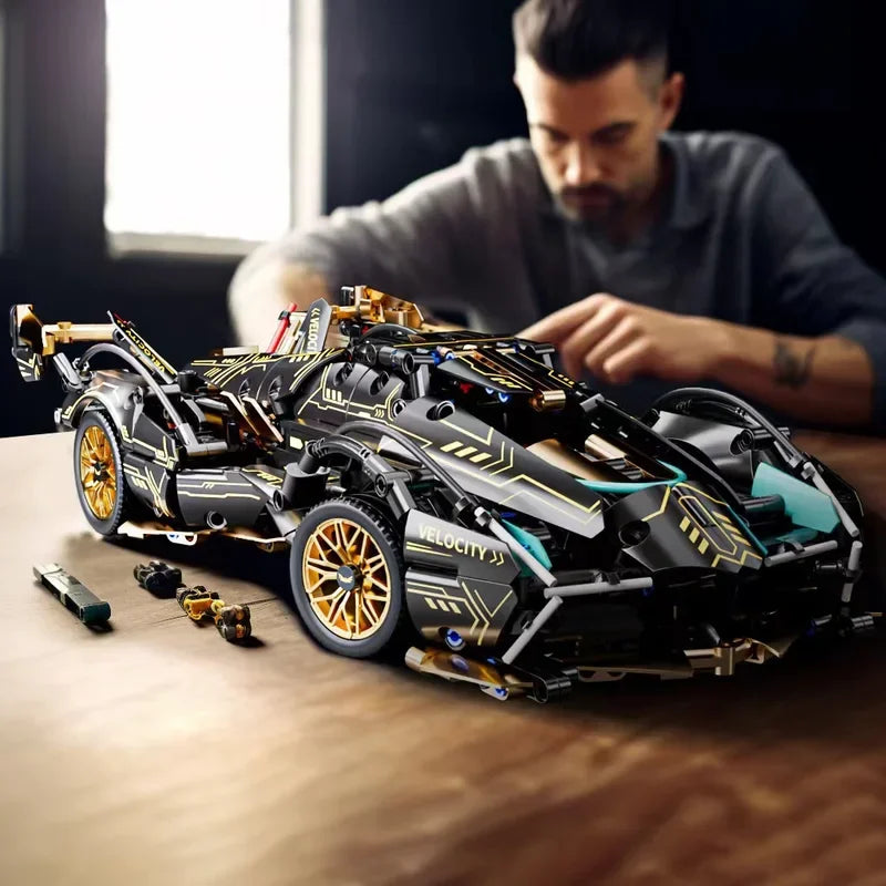 ELMAS 2024 Black V12 Block Roadster RC Tech Racer Toy - Al Masam Stationery LLC