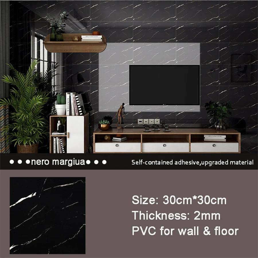 ELMAS 10/20pcs PVC Marble Floor Stickers for Modern Decor - Al Masam Stationery LLC