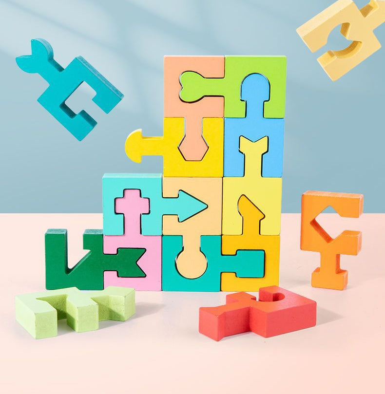 ELMAS Shape Matching Wooden Puzzles for Kids Learning - Al Masam Stationery LLC