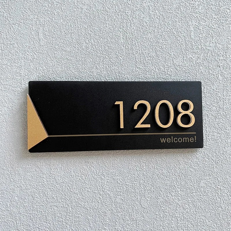 ELMAS Acrylic Modern Door Plate Customize House Number - Al Masam Stationery LLC