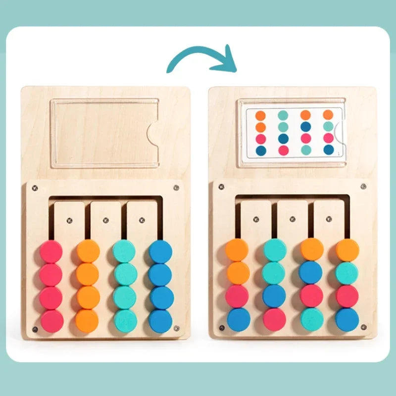 ELMAS Montessori Wooden Color Shape Matching Game Board - Al Masam Stationery LLC