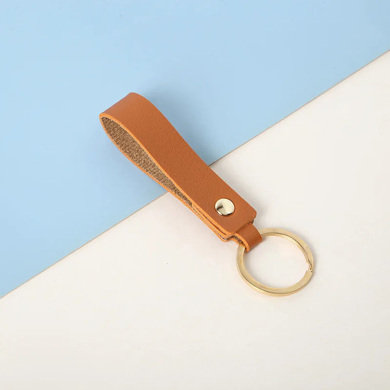 ELMAS Stylish PU Leather Keychains - 8 Vibrant Colors - Al Masam Stationery LLC