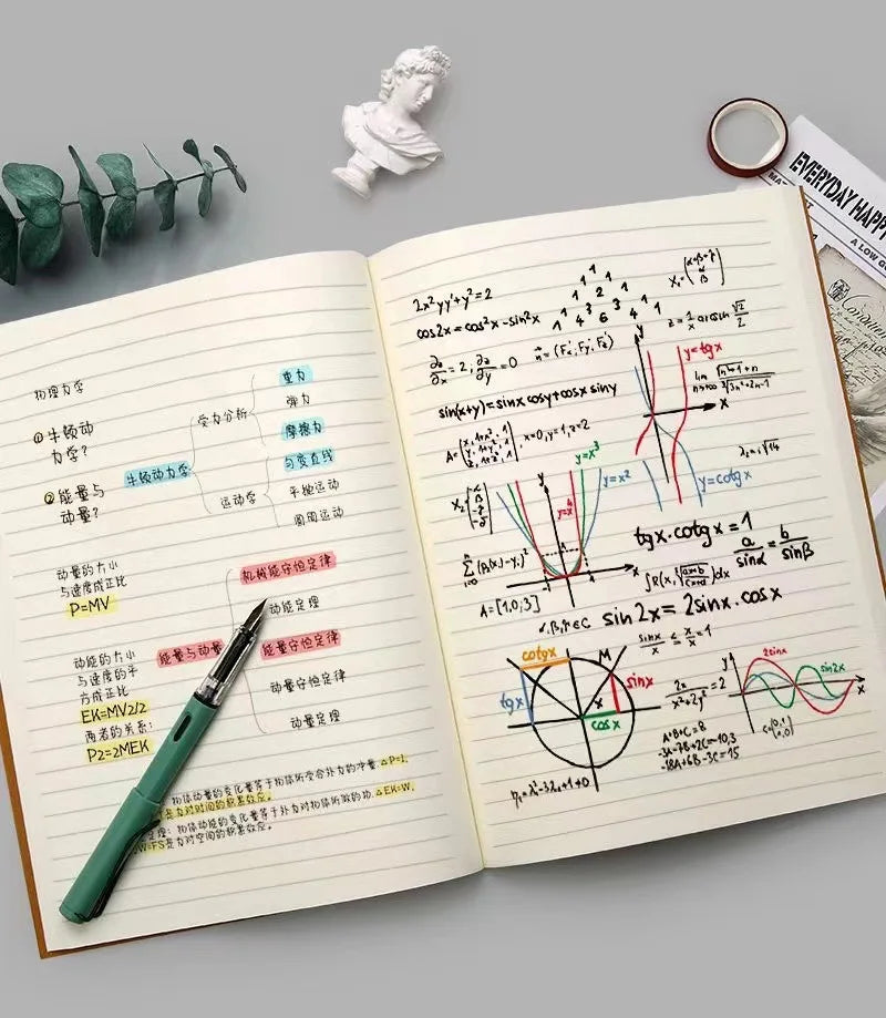 ELMAS A5 Thick Kraft Paper Notebook for Postgraduate Exams - Al Masam Stationery LLC