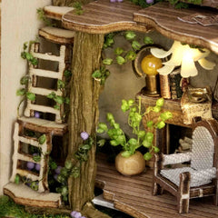 ELMAS Enchanting DIY Mini Dollhouse with LED Lights