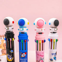 ELMAS Colorful Cartoon Astronaut Ballpoint Pens Set