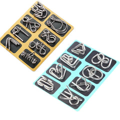 ELMAS - 8 Sets/Pack Chinese Ring Puzzles for All Ages