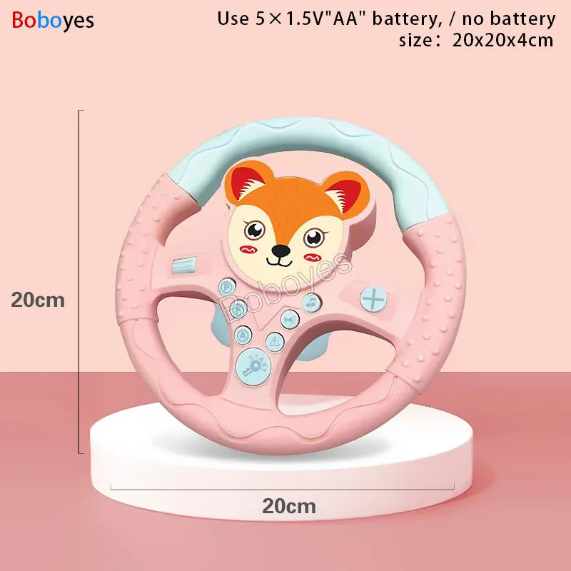 ELMAS Infant Shining Electric Steering Wheel Toy for Kids - Al Masam Stationery LLC