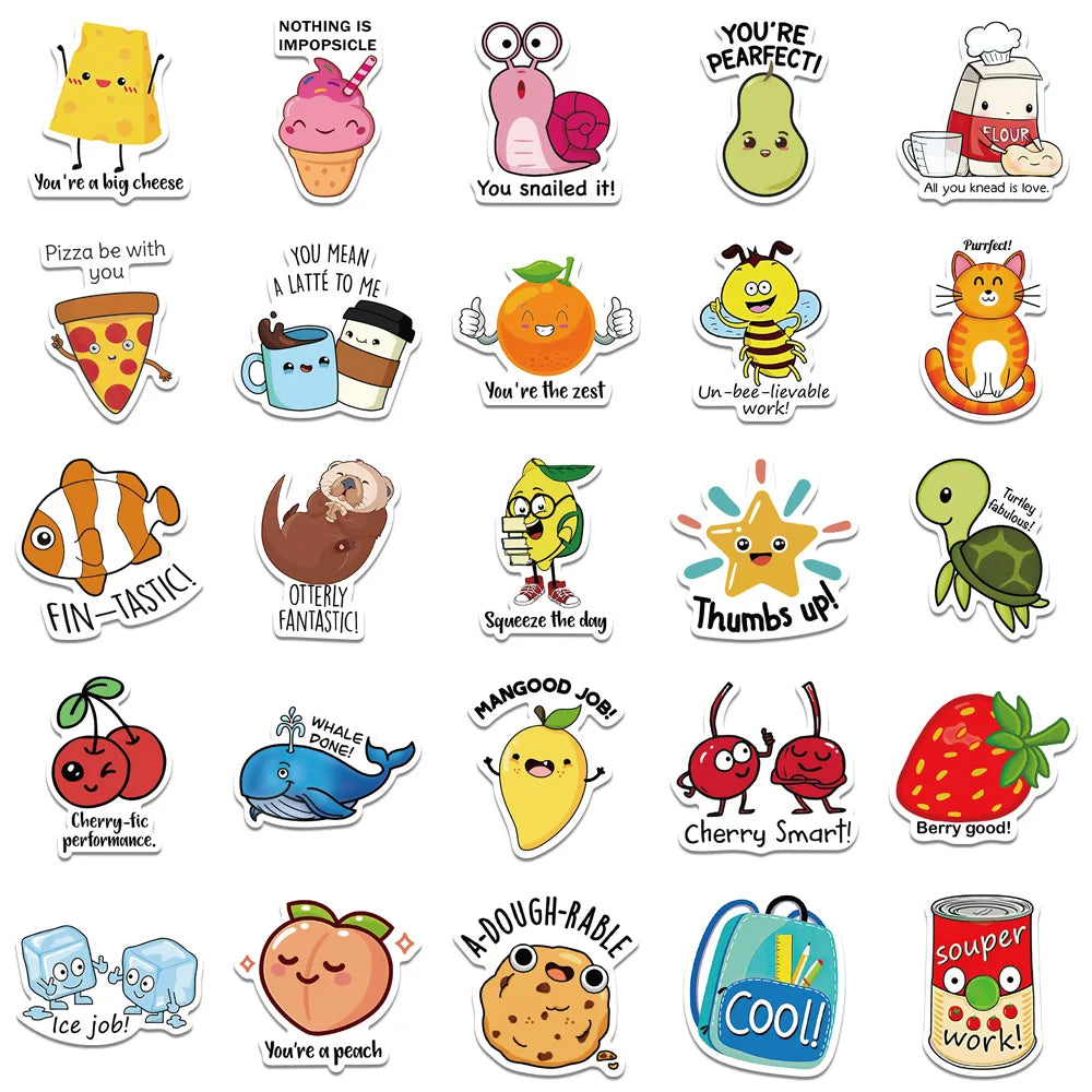 ELMAS 50PCS Fun Animal Reward Stickers for Kids - Al Masam Stationery LLC