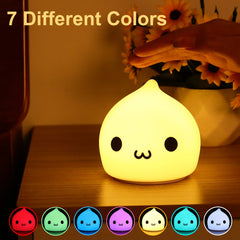 ELMAS Adorable Cat Night Light - 7-Color Touch Lamp