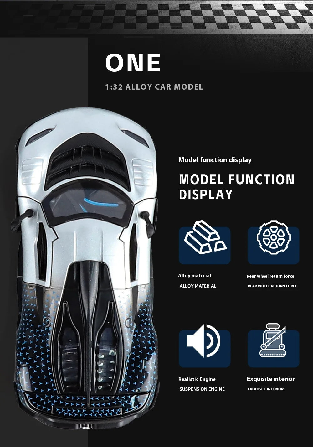 ELMAS 1:32 Mercedes Benz AMG ONE Die Cast Model Car - Al Masam Stationery LLC