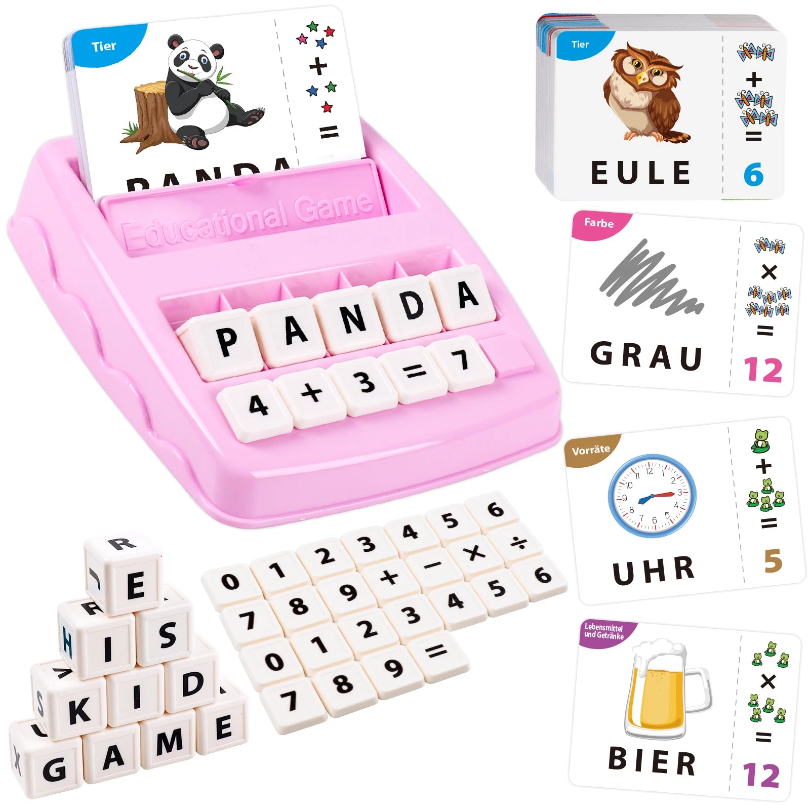 ELMAS 2 in 1 Learning Toy for Letter and Number Games - Al Masam Stationery LLC