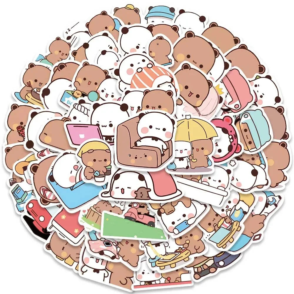 ELMAS 50pcs Bubu and Dudu Cute Bear DIY Stickers - Al Masam Stationery LLC