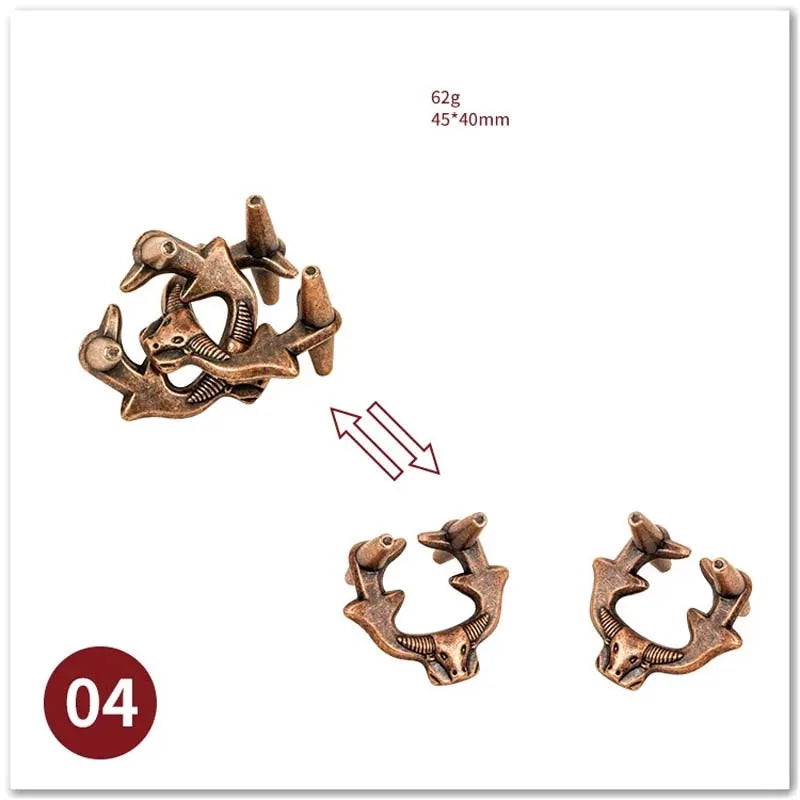 ELMAS Classic IQ Metal Brain Magic Puzzles Game Toys - Al Masam Stationery LLC