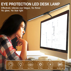 ELMAS Dimmable LED Desk Lamp with Dual/Single Head Design