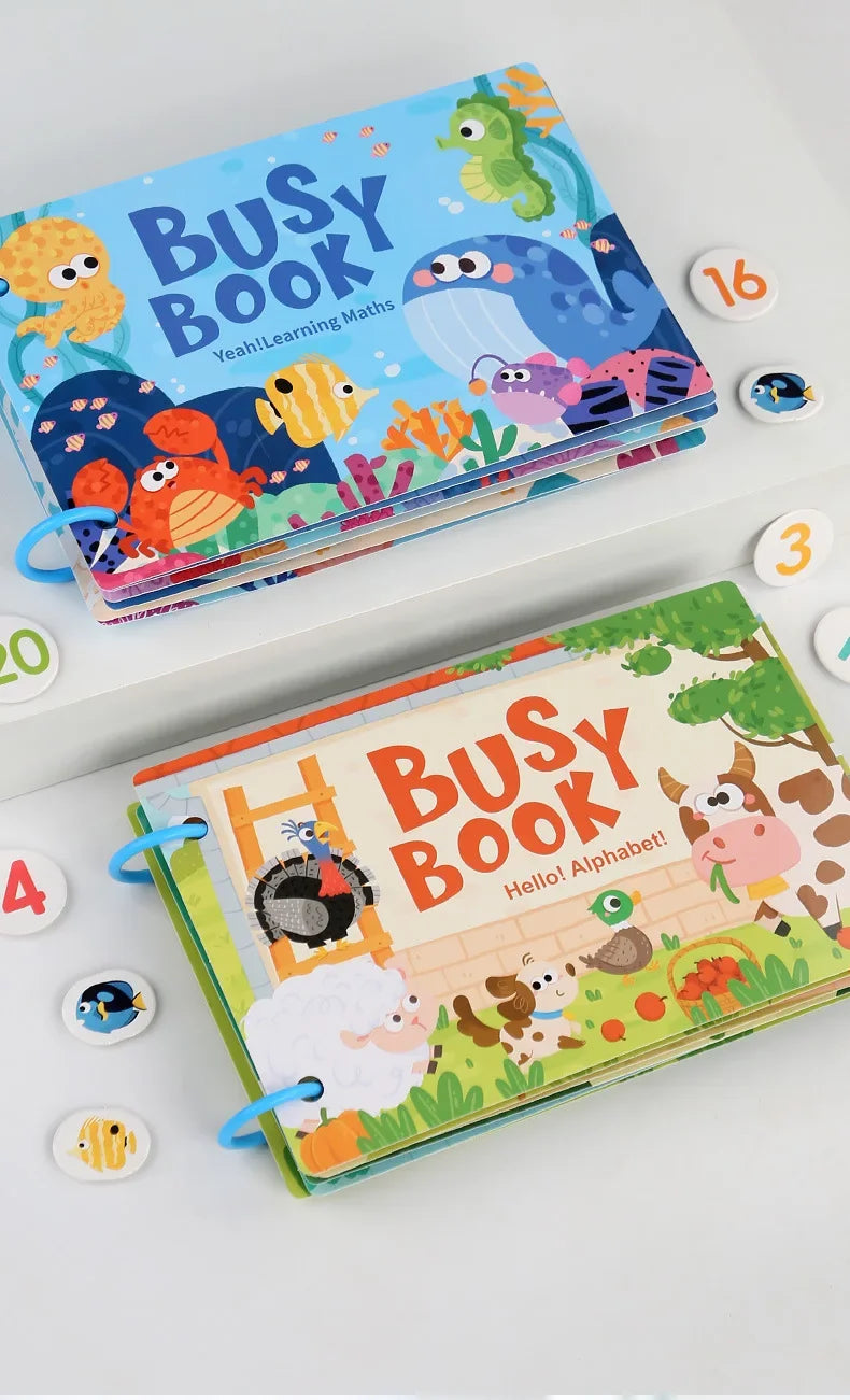 ELMAS Montessori Baby Busy Book for Early Learning Fun - Al Masam Stationery LLC