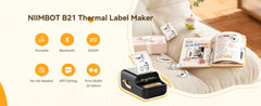 ELMAS Wireless Mini Thermal Label Printer for Home & DIY