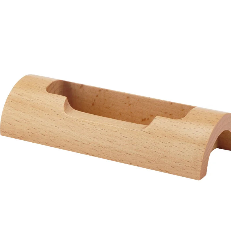 ELMAS Wooden Business Card Box Minimalist Office Holder - Al Masam Stationery LLC