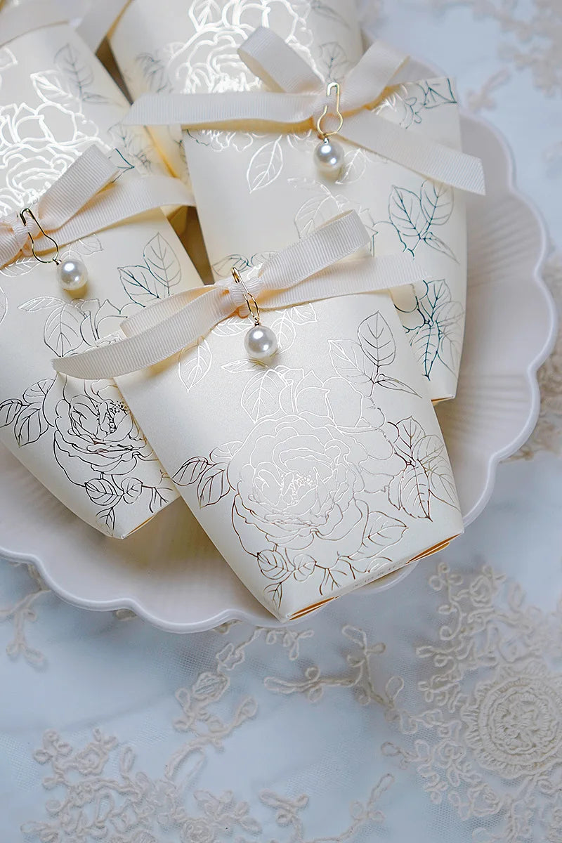 ELMAS Upscale Gilded Wedding Favor Candy Box For Guests - Al Masam Stationery LLC