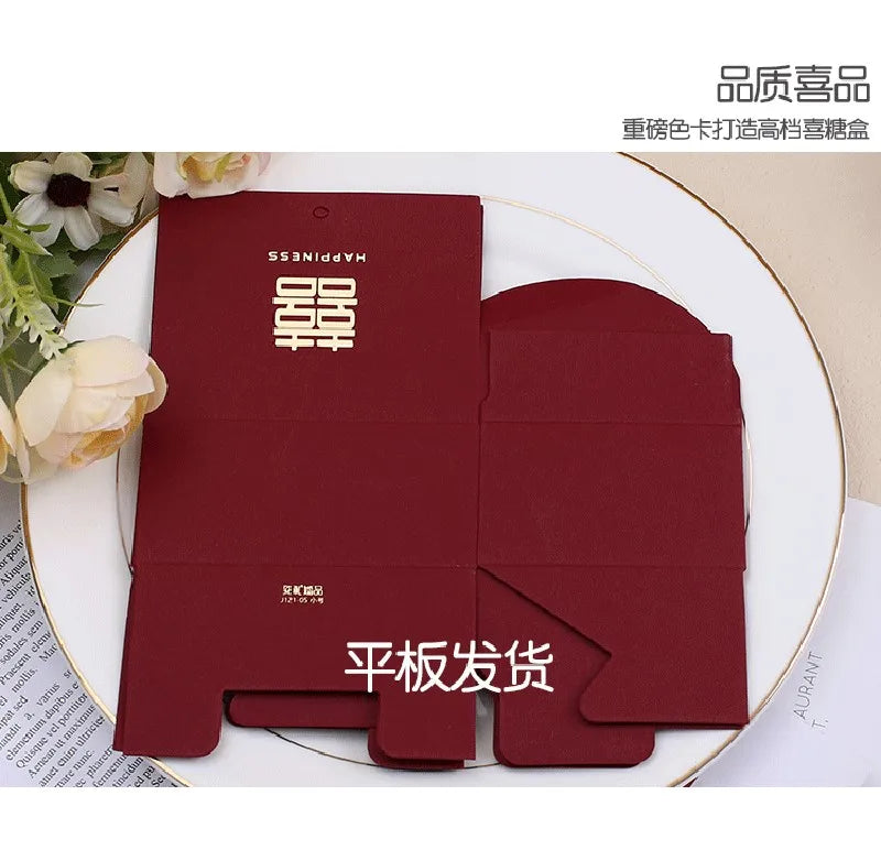 ELMAS Golden Rose Wedding Favors 10-100 Pcs Candy Box - Al Masam Stationery LLC