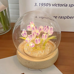 ELMAS LED DIY Mini Tulip Night Light Cute Home Decor - Al Masam Stationery LLC