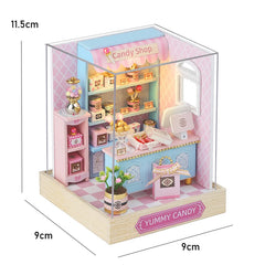 ELMAS Enchanting 3D Wooden Dollhouse Kit with Lights