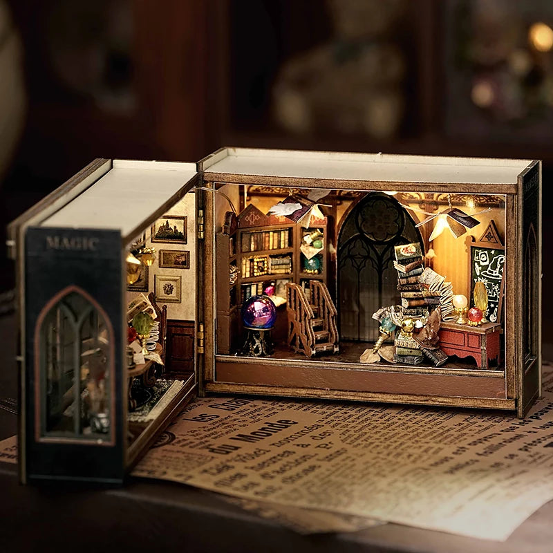 ELMAS Enchanting DIY Mini Dollhouse with LED Lights - Al Masam Stationery LLC