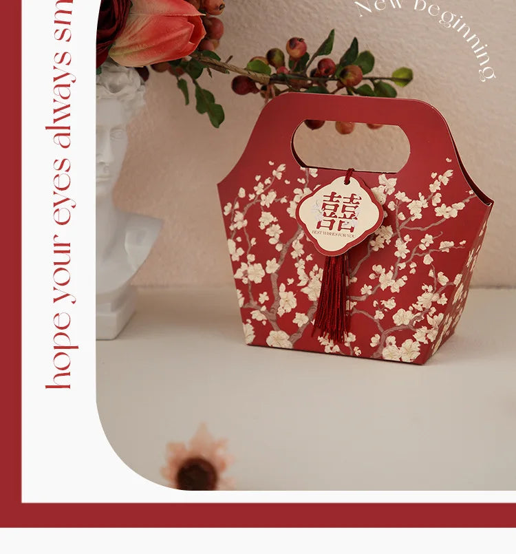 ELMAS Chinese Flower Style Wedding Candy Box For Guests - Al Masam Stationery LLC