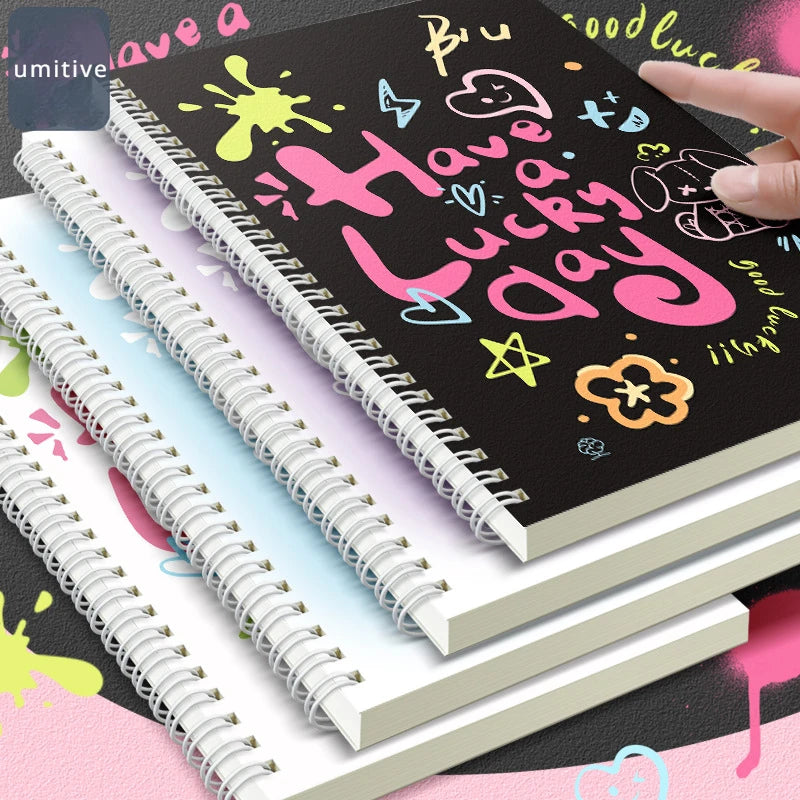 ELMAS A5 Coil Notebook Graffiti Cute Big Student Planner - Al Masam Stationery LLC