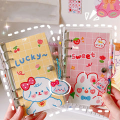 ELMAS Kawaii PVC Loose-leaf Notebook Cover DIY Journal - Al Masam Stationery LLC