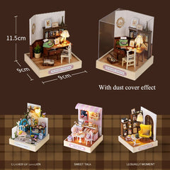 ELMAS Creative Wooden Dollhouse Kit for Kids' Fun