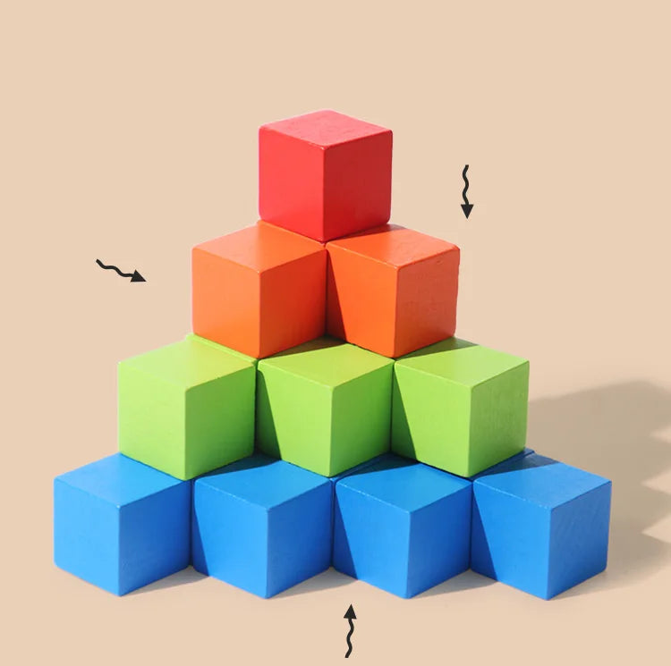 ELMAS Colorful Wooden Building Blocks for Kids - Al Masam Stationery LLC