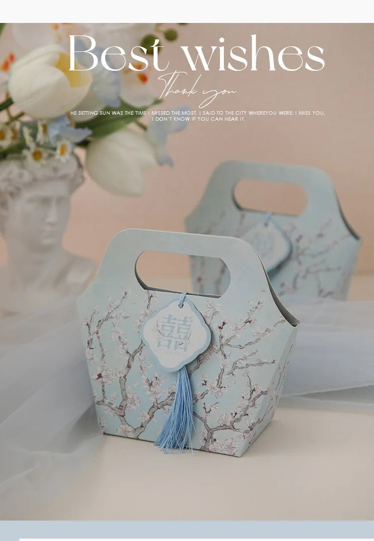 ELMAS Chinese Flower Style Wedding Candy Box For Guests - Al Masam Stationery LLC