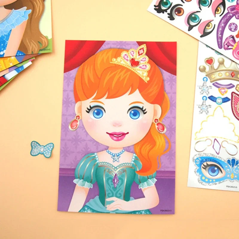 ELMAS Cute Cartoon Face Puzzle DIY Sticker Book Set - Al Masam Stationery LLC