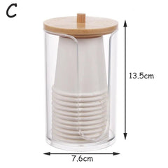 ELMAS Acrylic Storage Box Bathroom Jar Makeup Organizer - Al Masam Stationery LLC