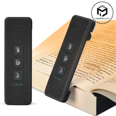 ELMAS Clip-On LED Bookmark Light with Timer & USB Rechargeable