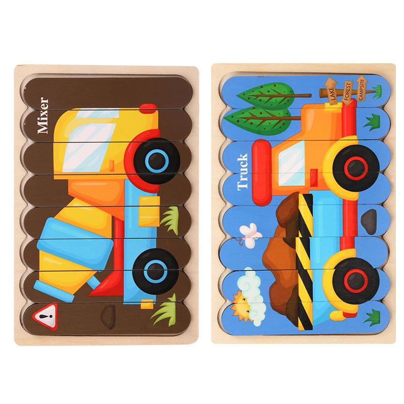 ELMAS Montessori Baby Wooden Puzzle Toys for 2-3 Years - Al Masam Stationery LLC
