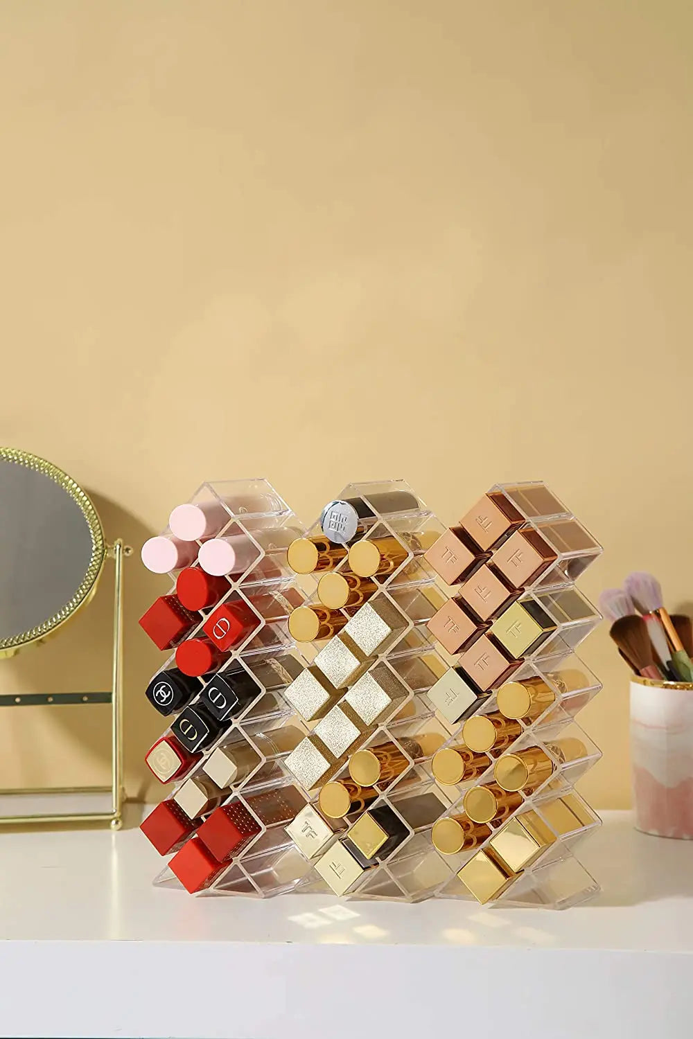 ELMAS 16 Grids Lipstick Storage Box Makeup Organizer - Al Masam Stationery LLC