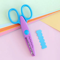 ELMAS Kawaii Wavy Safety Scissors for Creative Crafts