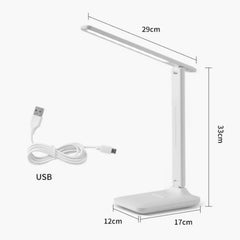 ELMAS Touch Dimmable LED Foldable Desk Lamp with USB Charging