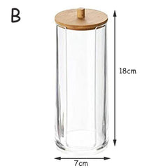 ELMAS Acrylic Storage Box Bathroom Jar Makeup Organizer - Al Masam Stationery LLC