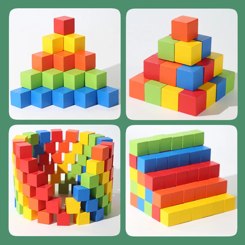 ELMAS Colorful Wooden Building Blocks for Kids - Al Masam Stationery LLC