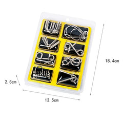 ELMAS Chinese Puzzle Games 8pcs Set Anti-Stress Toys - Al Masam Stationery LLC