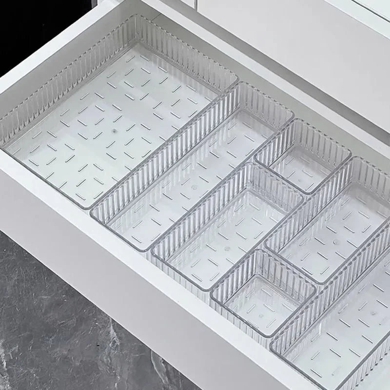 ELMAS Clear Desk Organizer Set for Makeup & Office Storage - Al Masam Stationery LLC