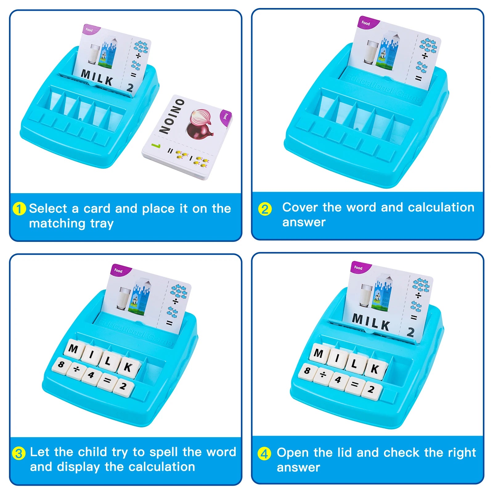 ELMAS 2 in 1 Learning Toy for Letter and Number Games - Al Masam Stationery LLC