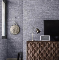 ELMAS Japanese Linen Solid Gray Wallpaper for Living Room - Al Masam Stationery LLC