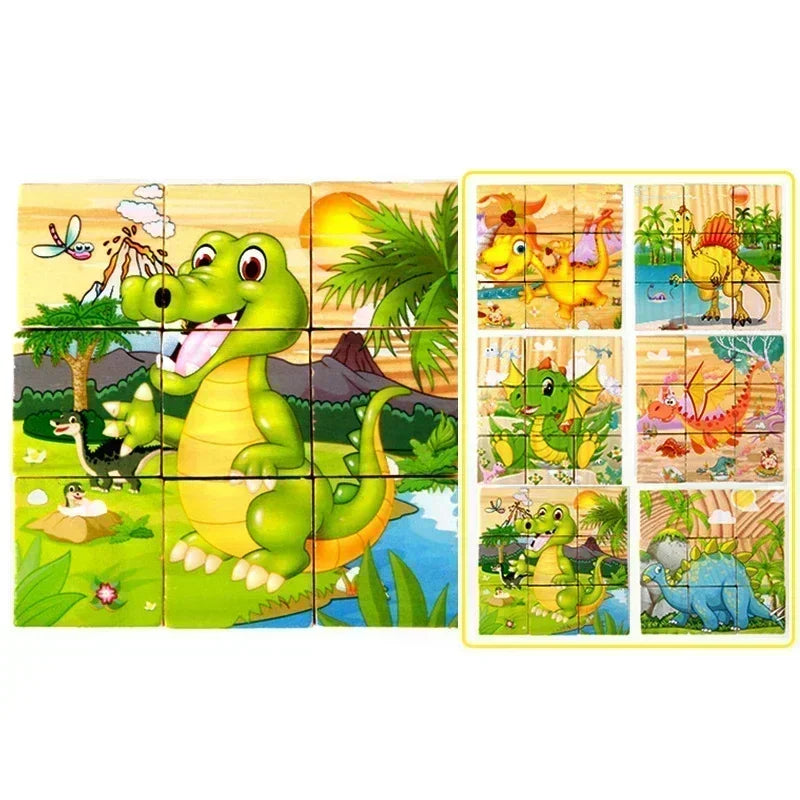 ELMAS 3D Cube Wooden Puzzle Montessori Learning Toy - Al Masam Stationery LLC