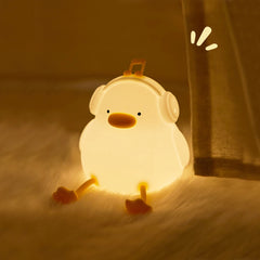 ELMAS Adorable Duck Kids Night Light with Timer & USB