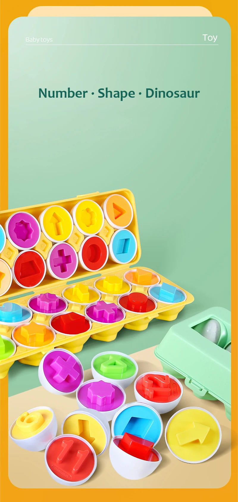 ELMAS Kids Shape Matching Smart Eggs Educational Toy - Al Masam Stationery LLC