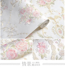 ELMAS Floral Wallpaper Self-Adhesive Warm Girl Room Decor - Al Masam Stationery LLC