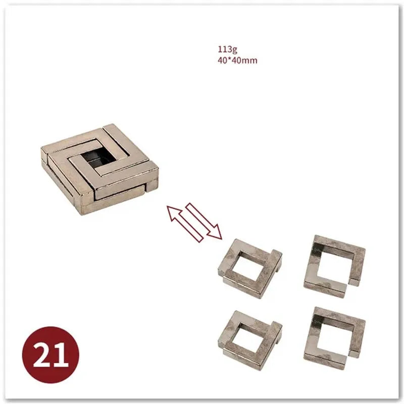 ELMAS Classic IQ Metal Brain Magic Puzzles Game Toys - Al Masam Stationery LLC